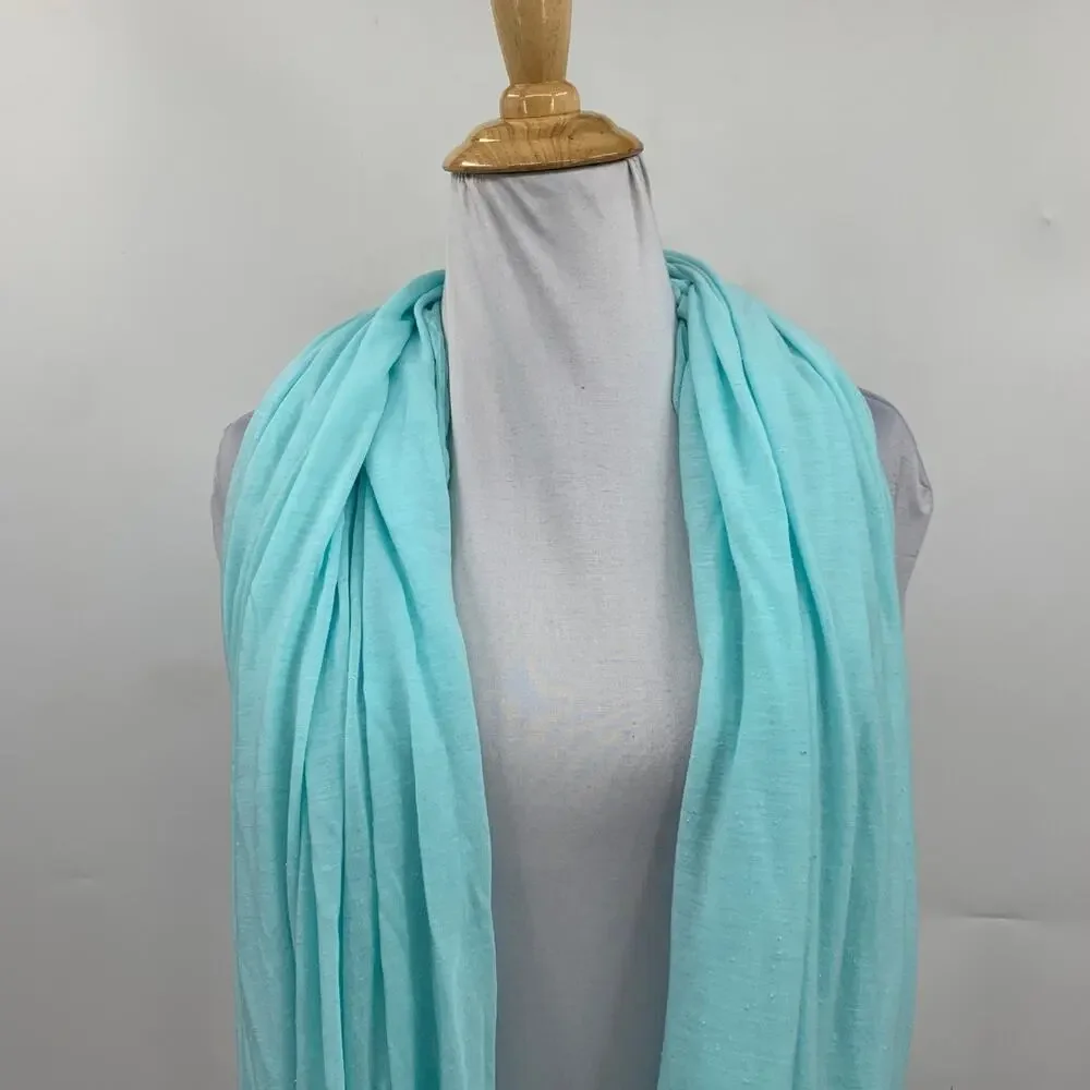 Vintage Lululemon Scarf Womens OS One Size Aqua Infinity Textured Silk Blend